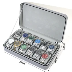 New Zipper Bag 6/10/12 Girds Watch Organizer Portable Boxes Watch Case Bracelets Men's and Women's Multifunctional Display Boxes