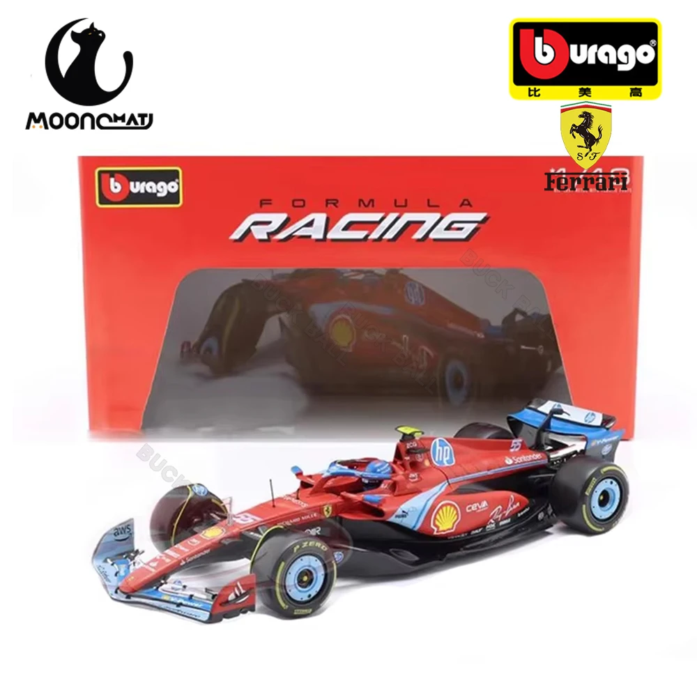 Bburago 1:18 Ferrari SF-24 Miami Gp SF23 Las Vegas SF-23 Ferrari Sf-24 16 Alloy Diecast Model 2024 Formula Car Toy Collection