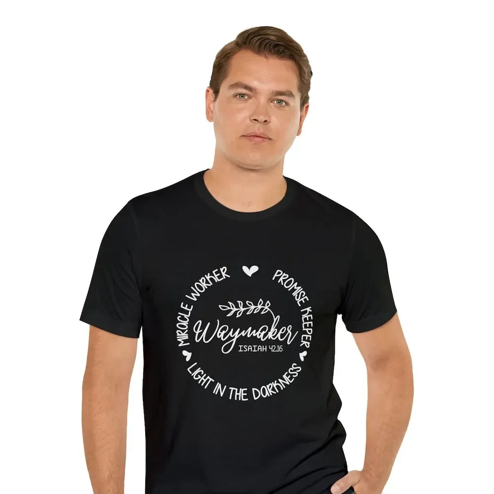 Waymaker Miracle Worker Promise Keeper Soft Tee T Shirt Isaiah 42 16 Christian Faith Bible Verse