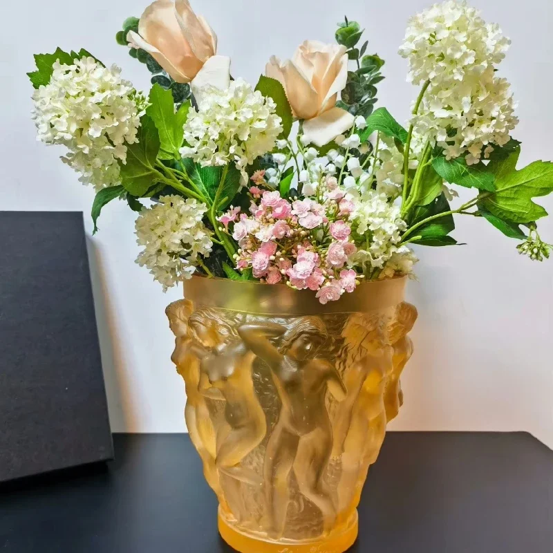 

Round tabletop made in France, wedding vase, ancient dewaxed glass, gift box packaging with logo and home decoration