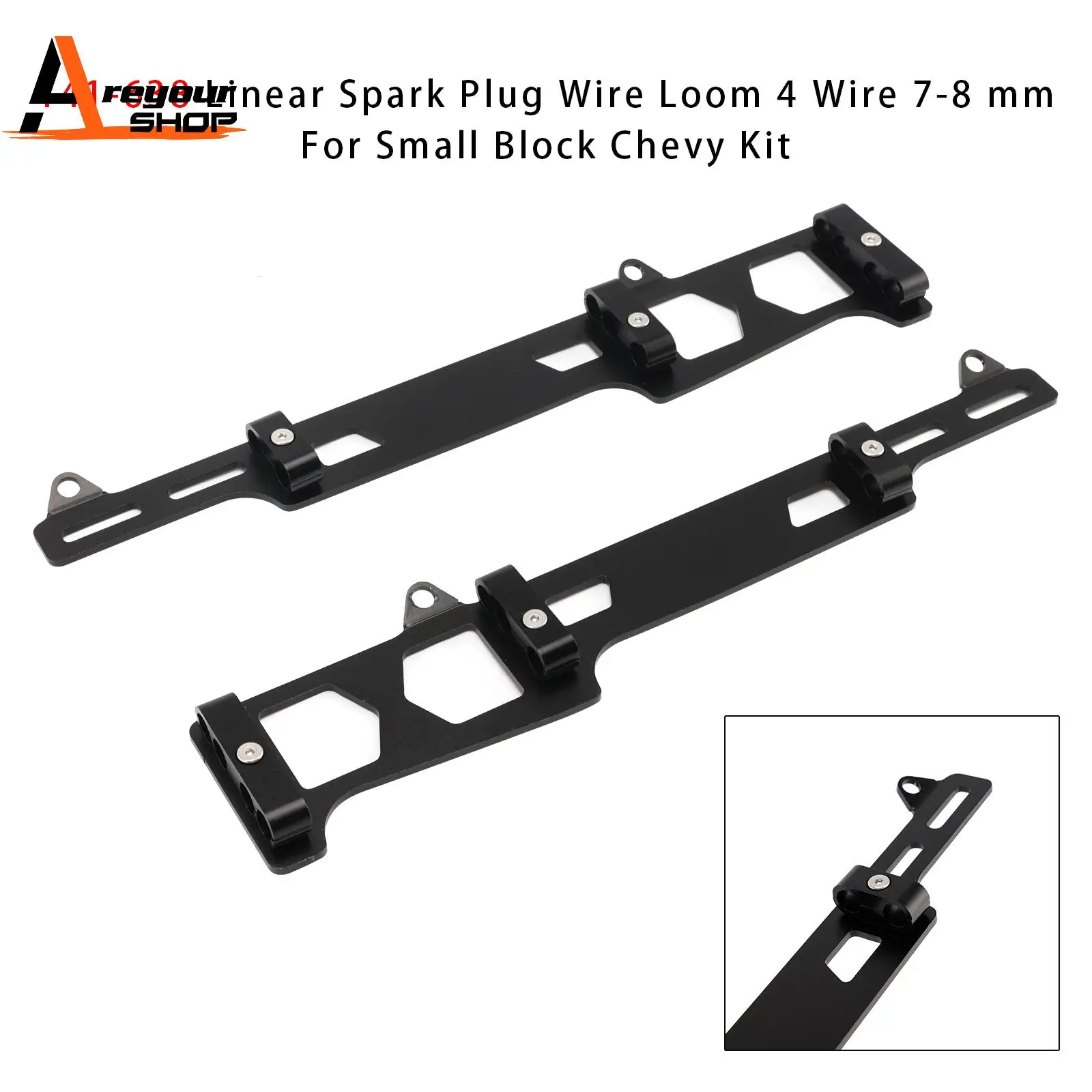 

141-638 Linear Spark Plug Wire Loom 4 Wire 7-8 mm for Small Block Chevy Kit