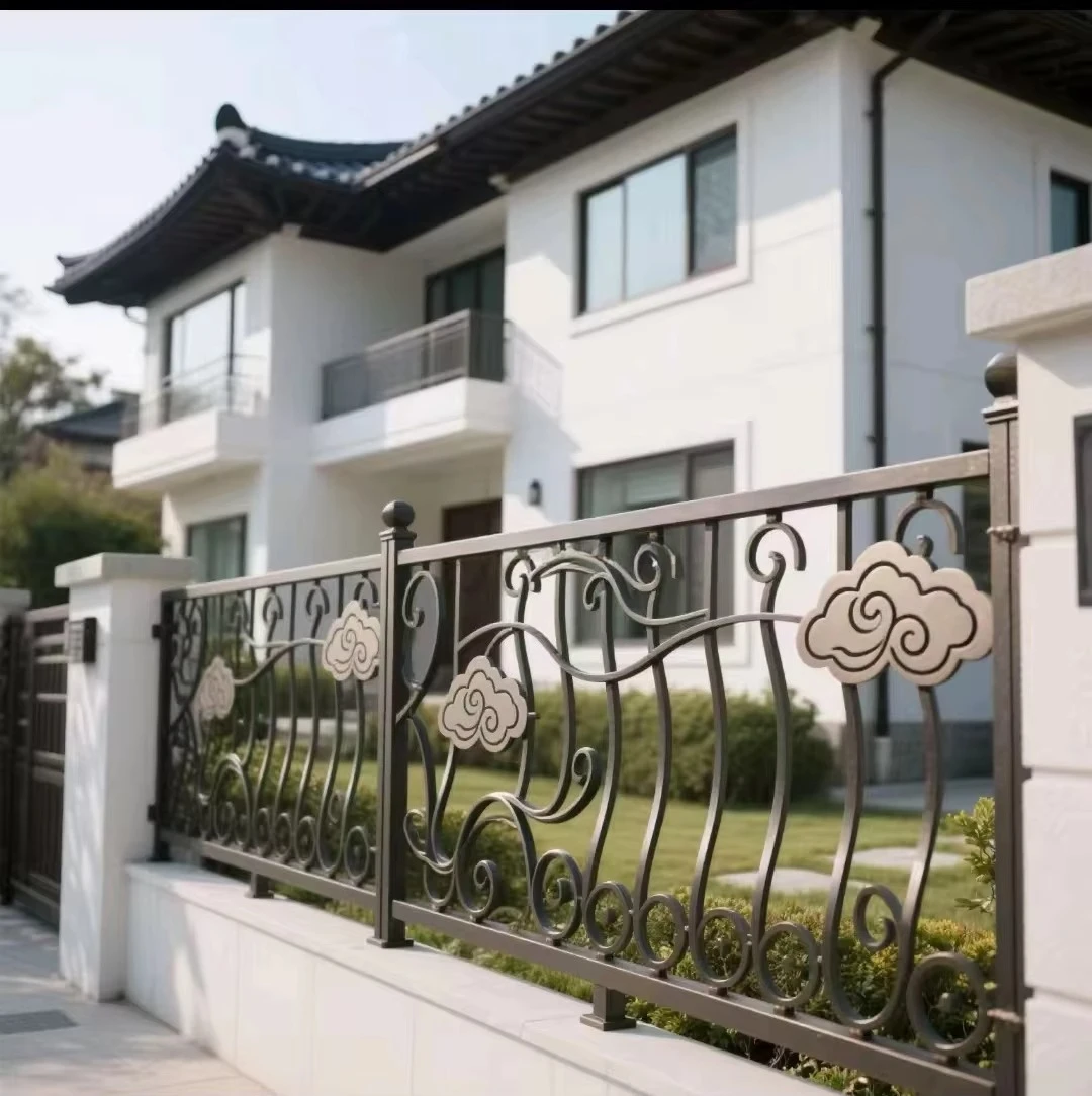 cj-Crewell Balcony Guardrail Manufacturer Wholesale Modern Wrought Iron Railing-Durable Outdoor Use Villa Apartment Leisure@
