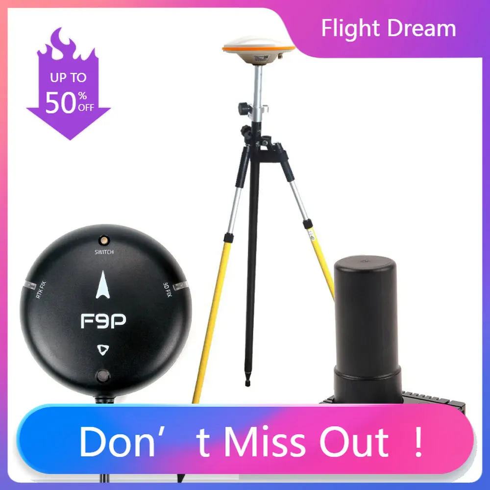

NYHolybro H-RTK F9P Rover Lite | H-RTK F9P Helical | H-RTK F9P Base For GNSS GLONASS Galileo BeiDou for Pixhawk Flight Controlle