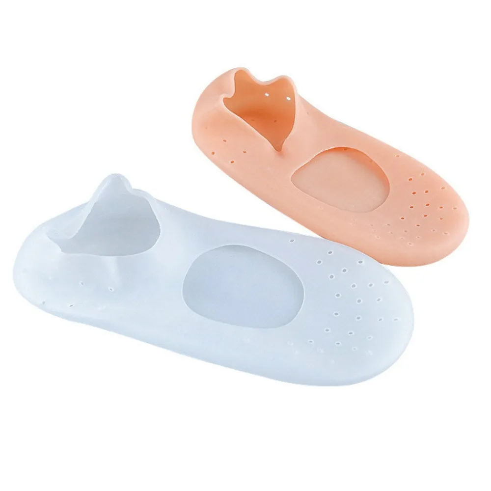 1Pair Of Silicone Sebs Foot Care Anti-Dry Cracked & Anti-Abrasive Feet Non-Slip Perforated Breathable Gel Socks Foot Care Tool)