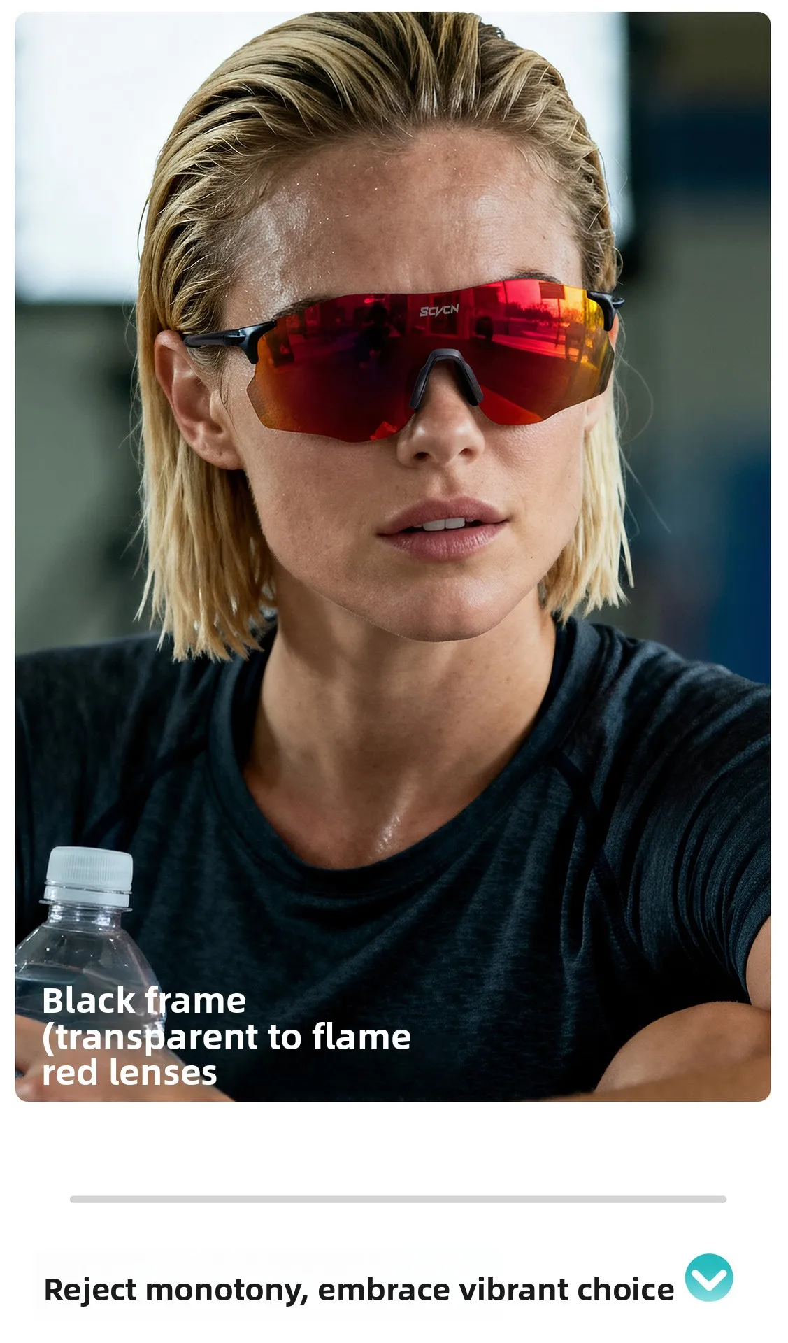 SCVCN Laufbrille, leicht, lichtempfindlich, farbwechselnd, für Tag und Nacht, Dual-Use, für Laufen, Marathon, Wandern, winddichte Schutzbrille – Detail 13
