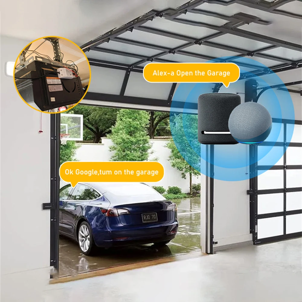 Homekit Wifi Smart Deur Open Garagedeur Afstandsbediening Schakelaar Met/Eu/Us/Uk Plug Control Via Alexa Home