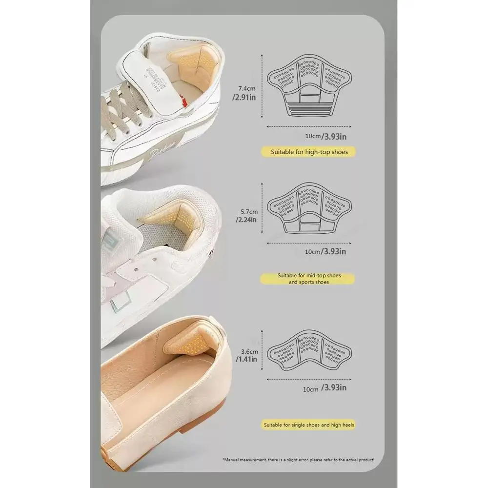 Heel Cushion Sneaker Shrinking Size Shoes Inserts Anti-wear Heel Protectors Women Shoe Insoles Foot Heel Pads Heel Stickers