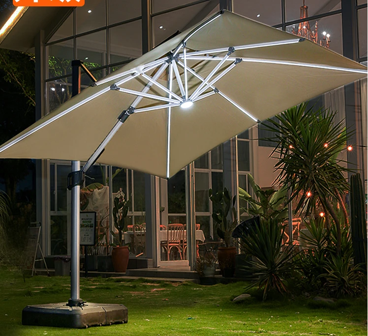 Sunshade outdoor umbrella courtyard garden lamp umbrella villa terrace