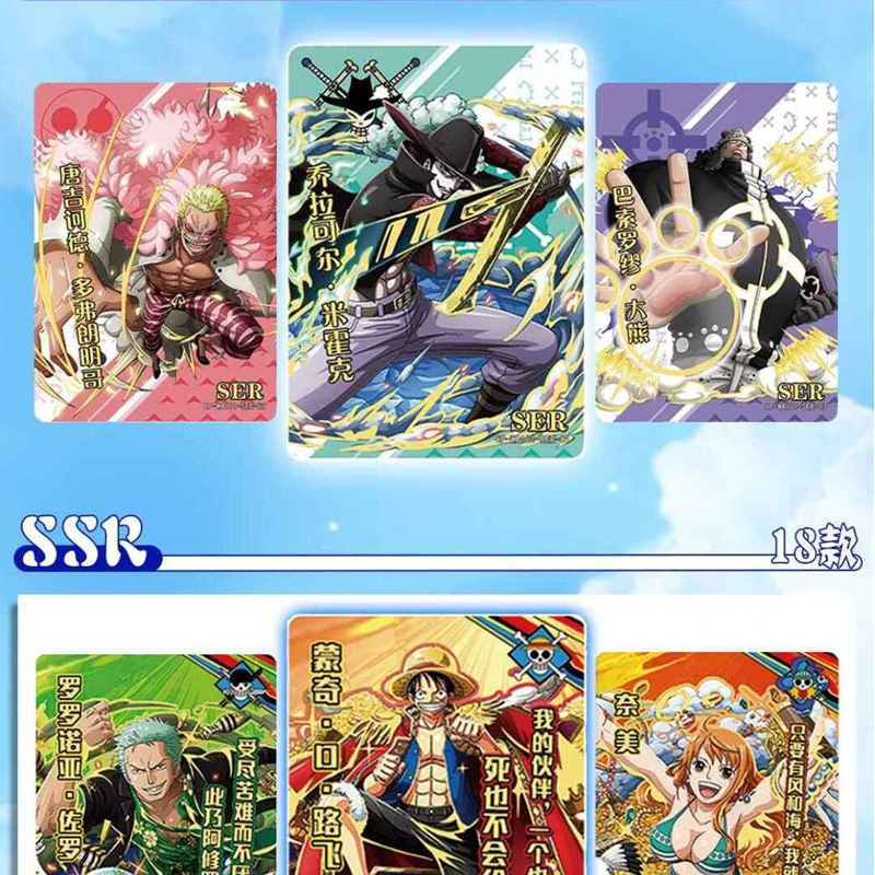 Anime One Piece Card English Version Nami Luffy SR SSR Rare Trading Collections Card Game Collectibles Battle Child Gift Toy