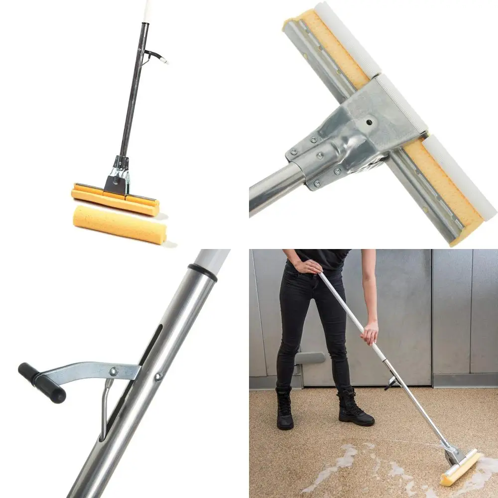 

SPARTA Premium Low-Profile Sponge Mop, 12 x 51, Silver