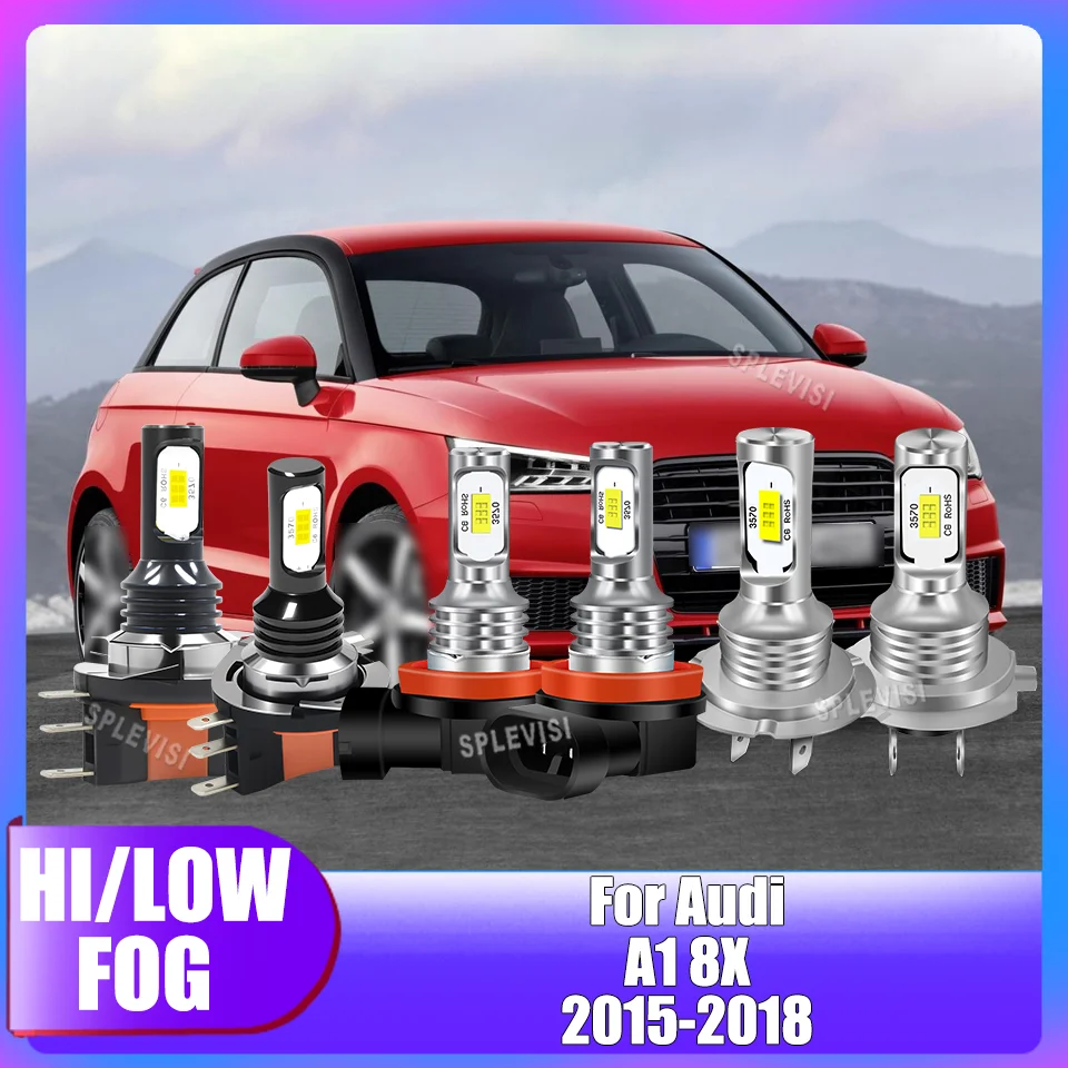 

H15 H7 Led Headlight Bulb Car Lamp Fog Lights 6000K H11 Aviation 6063 aluminum profile For Audi A1 8X 2015 2016 2017 2018