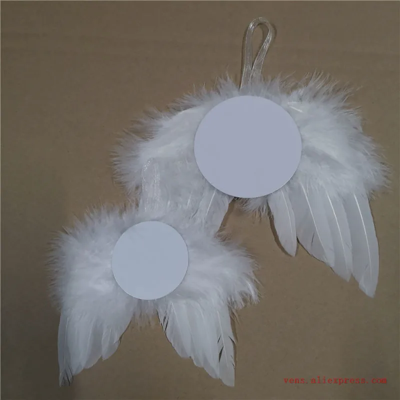 sublimation new wings Aluminium christmas ornaments blank consumables supplies 20pcs/lot