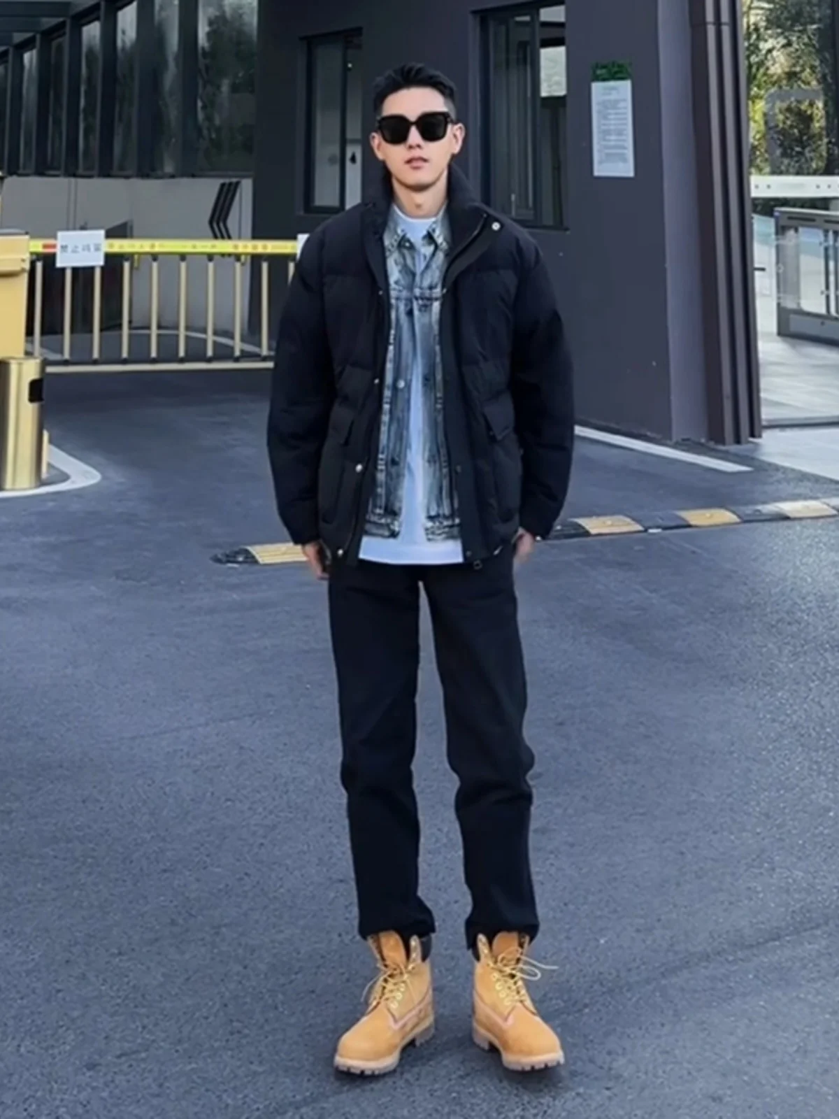 

Мужские прямые джинсы Bla Fce на флисовой подкладке для осени и зимы, в стиле американского стритстайла, под ботинки, зауженные прямые брюки