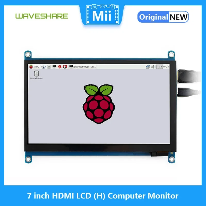 Raspberry Pi 7 inch HDMI LCD (H) Computer Monitor Resistive Touch Screen LCD, Waveshare 1024x600, HDMI, IPS, Display