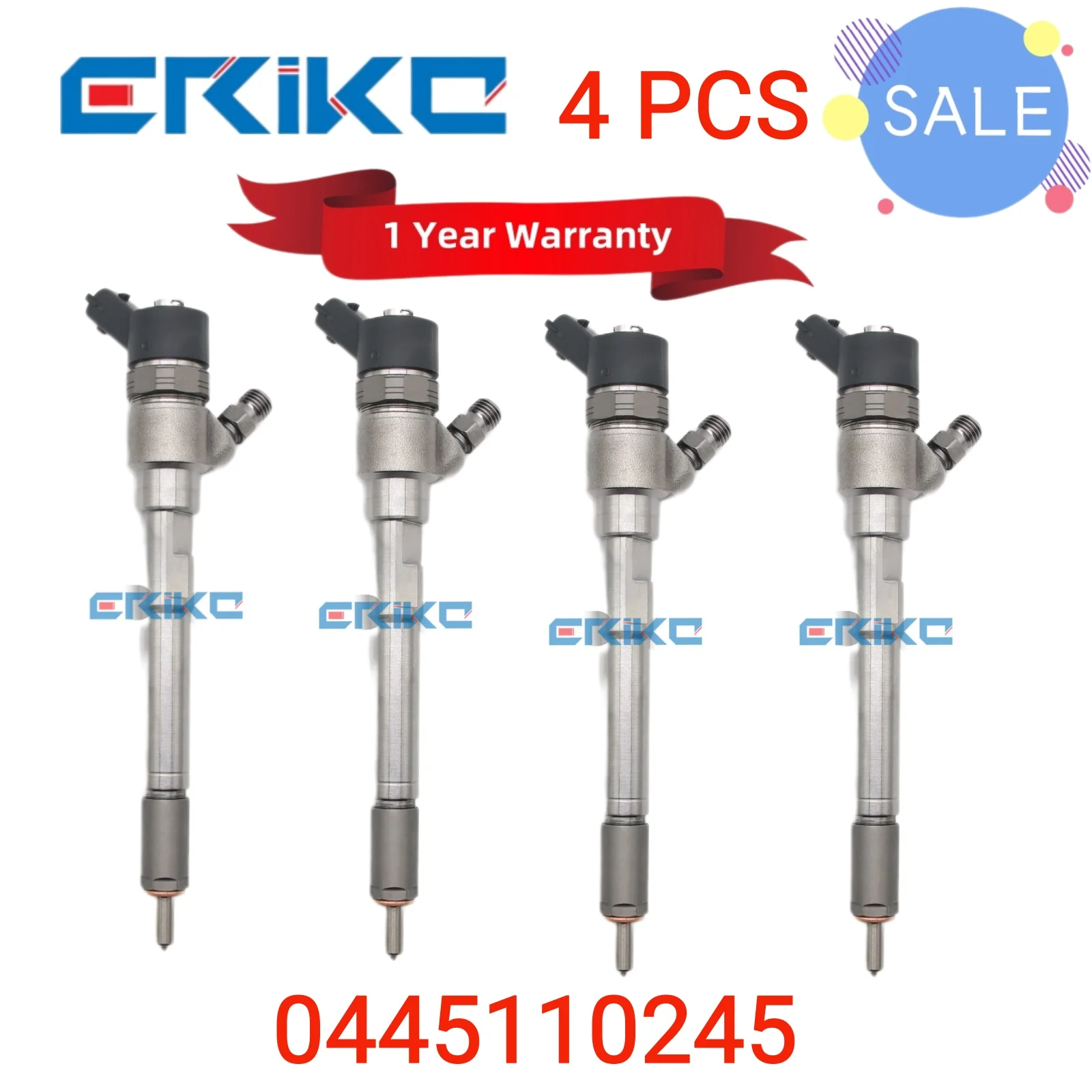 4PCS 0445110245 Jet Injector 0 445 110 245 Diesel Fuel Injector 0445 110 245 Auto Fuel 33800-27400 for Hyundai Kia