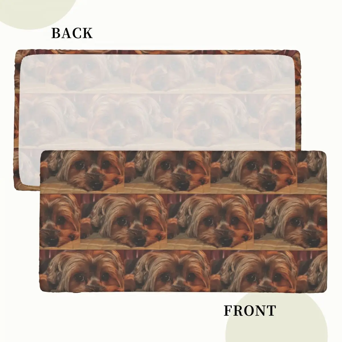 Yorkshire Terrier Yorkie Dog Custom Rectangular Tablecloth Oilproof Table Cover for Dining Events Table Cloth