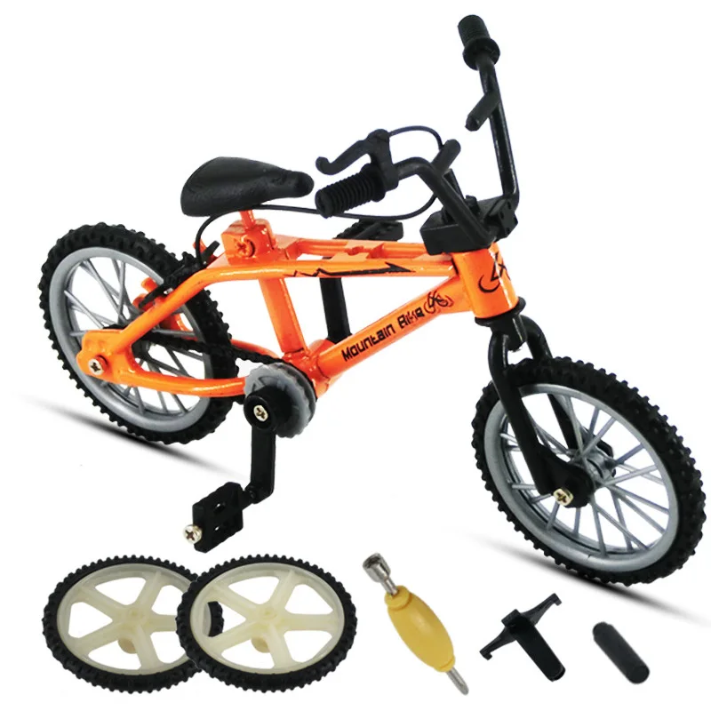 Mini dedo bicicleta brinquedos liga em miniatura mtb modelo diy simulação criativa mountain bike crianças presente brinquedo engraçado h17