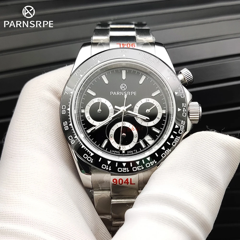 PARNSRPE Brand Sports Casual Quartz Watch Luxury Sapphire Men Waterproof Watch New Fashion Men\'s Chronograph