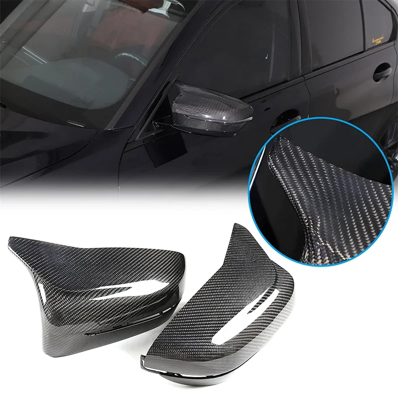 For BMW 5 Series G60 2023+ Real Carbon Fiber Car Exterior Mirror Cover Exterior Molding Modification Accessories LHD