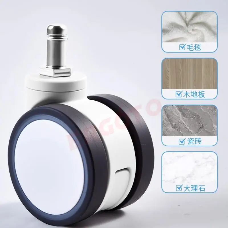 

5 Pcs 2.5 Inch Universal Caster Wheels With Bearings For Swivel Chairs, Gaming Chairs, And Office Chairs