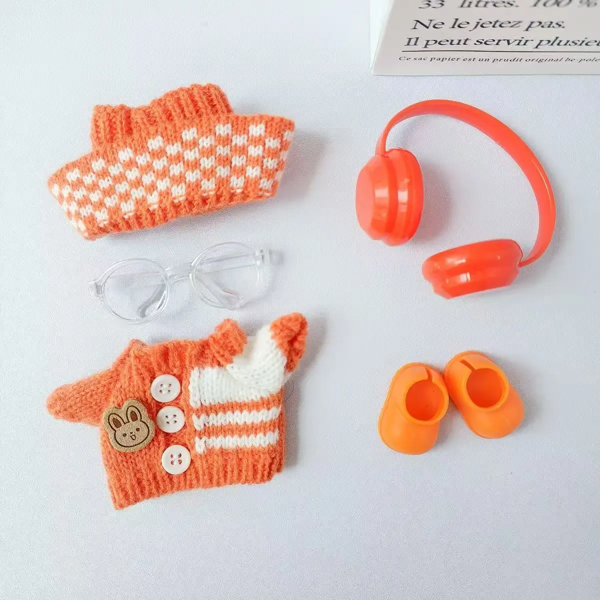 Pour 15-17 cm V1v2 Labubu vêtements tenue assis vêtements mignon pull chapeau tenue accessoires mode poupées accessoires pas de poupées