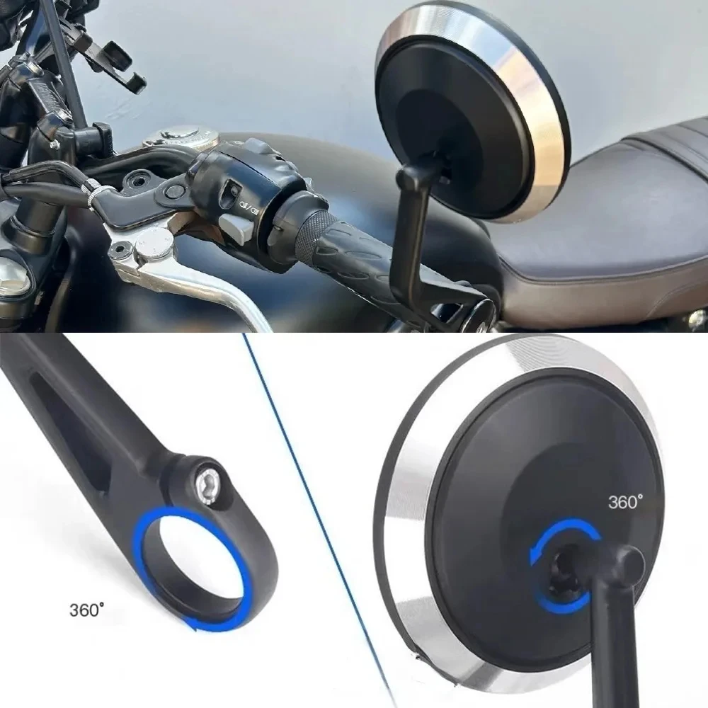 

For Triumph Bonneville T100 T120 ​201-2026 Motorcycle Handlebar Rearview Handle Bar End Mirror