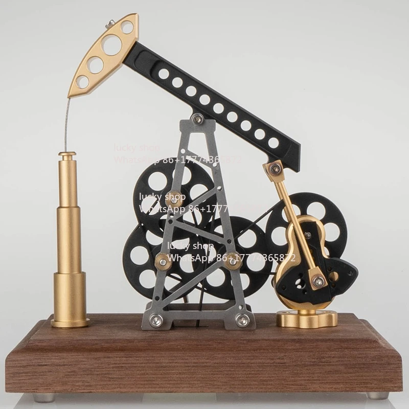 Pumping Unit Model, All-metal Movable Mechanical Ornament Assembly Mini Kowtow Machine