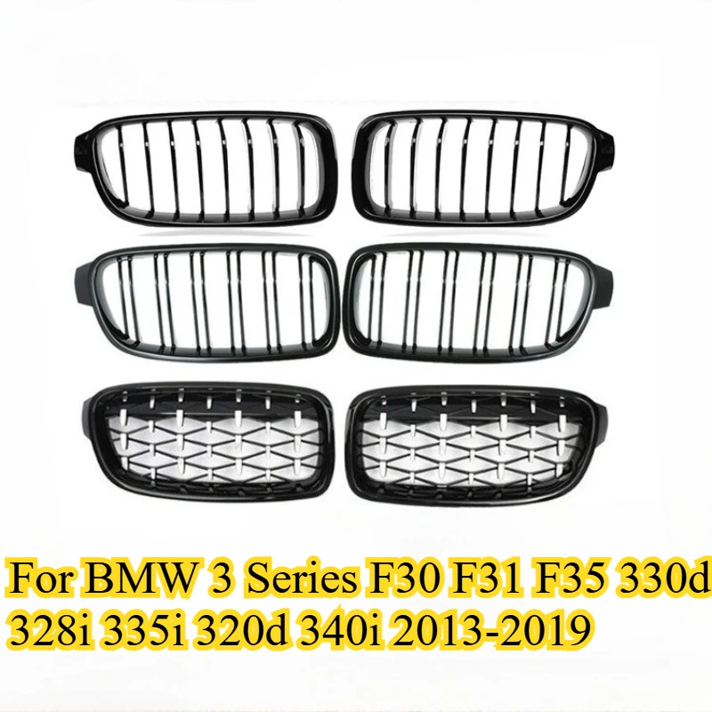 

For BMW 3 Series F30 F31 F35 330d 328i 335i 320d 340i Car Front Kidney Grill Grille Racing Grills Grille Auto Grilles 2013-2019