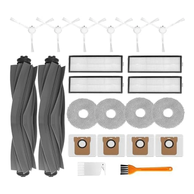 Main Brushes,HEPA Filters,Dust Bags Replacement Spare Parts Accessories For Dreame L10 Ultra /L10S Ultra Robot Vacuum Cleaner