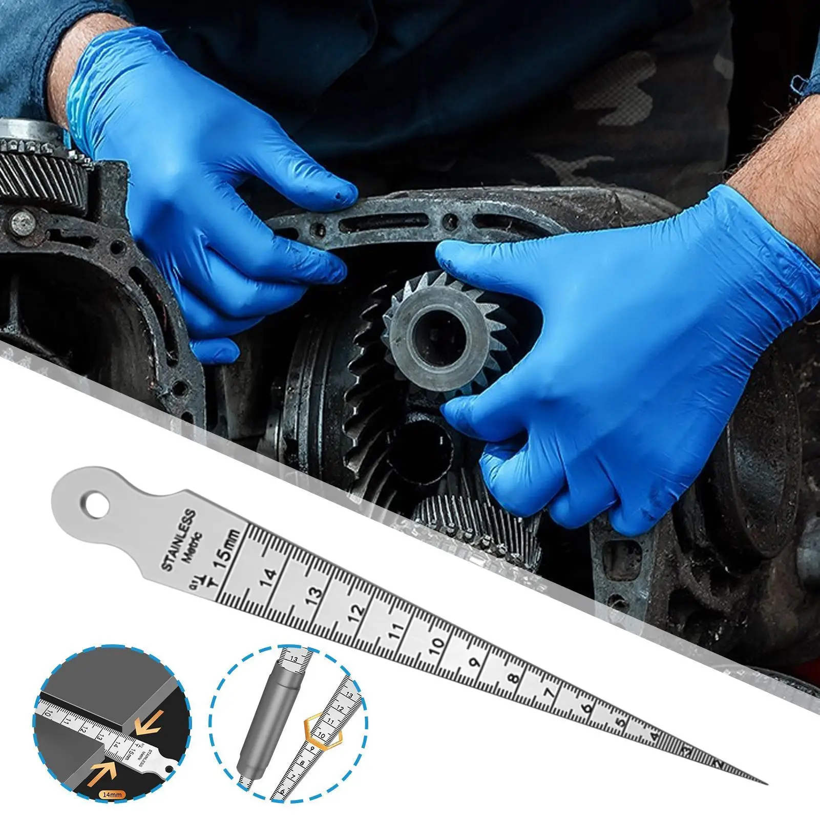 Aperture Gauge Precise Stainless Steel Taper Gauge Clear Numerical Identification Set For Automotive Repair Metalworking Gauging