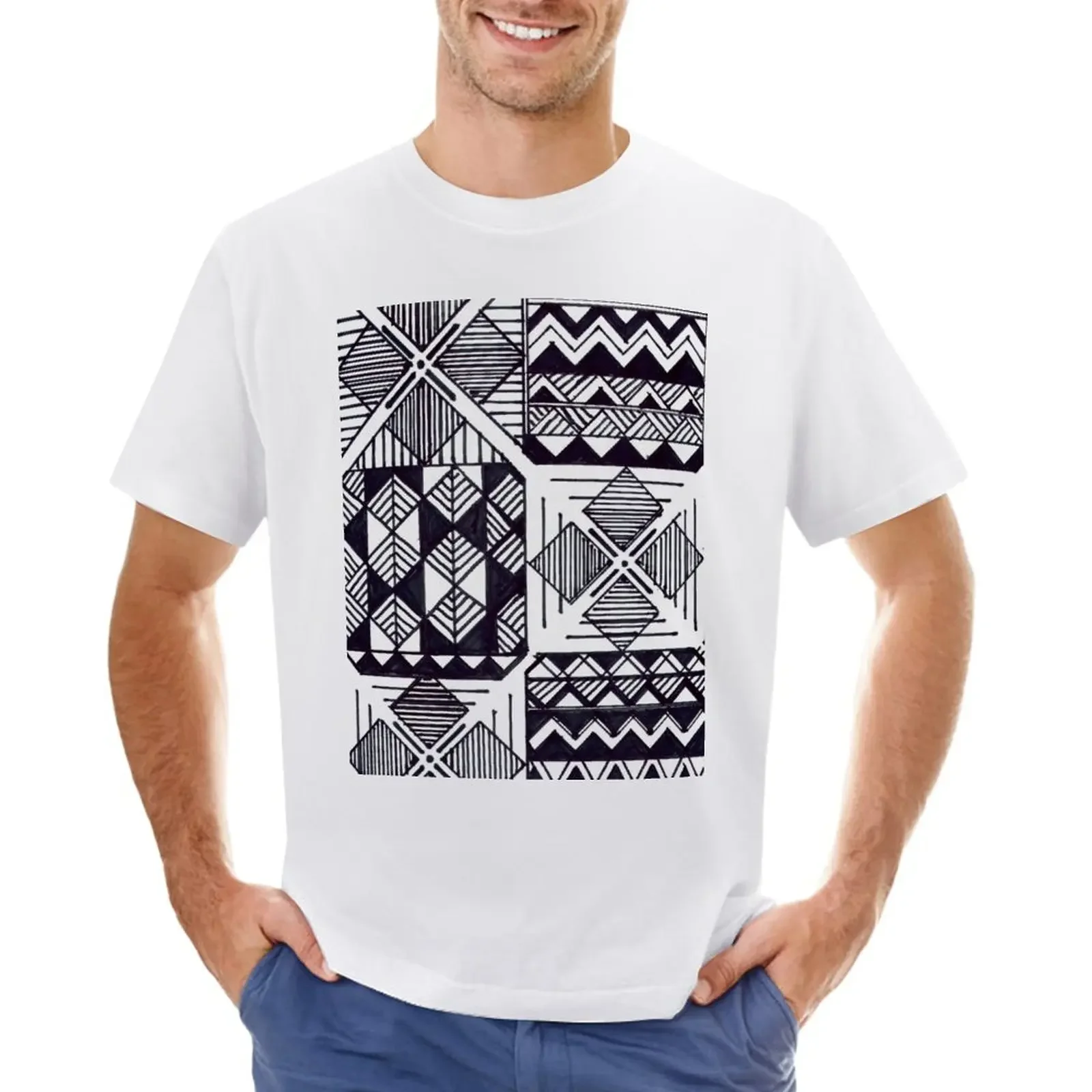 12 Square Motifs of Samoa T-Shirt blacks oversized vintage clothes men clothings