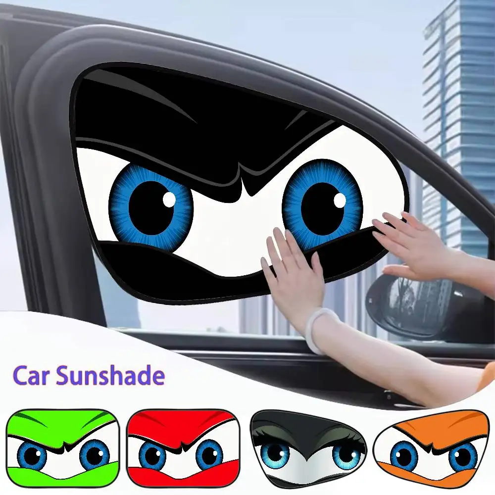 

New Cartoon Big Eyes Car Sunshade Summer Car Window Cover Film Sunshade Sunscreen Baby Side Window Sunshade Curtain Sunblock