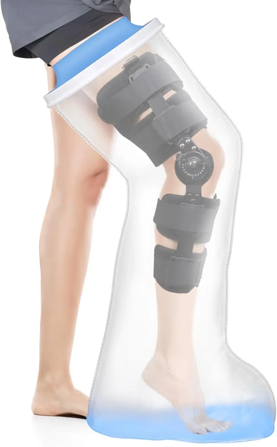 

Waterproof Full Leg Cast Cover for Adults, Reusable Shower Protector for Broken Bone, Wound Care & Post Surgery Bathing