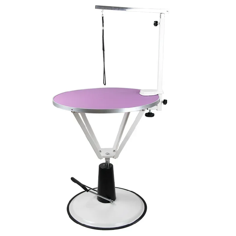 LIZE  Dog Grooming Table Round Stainless Steel Grooming Table Pet Hydraulic Grooming Table