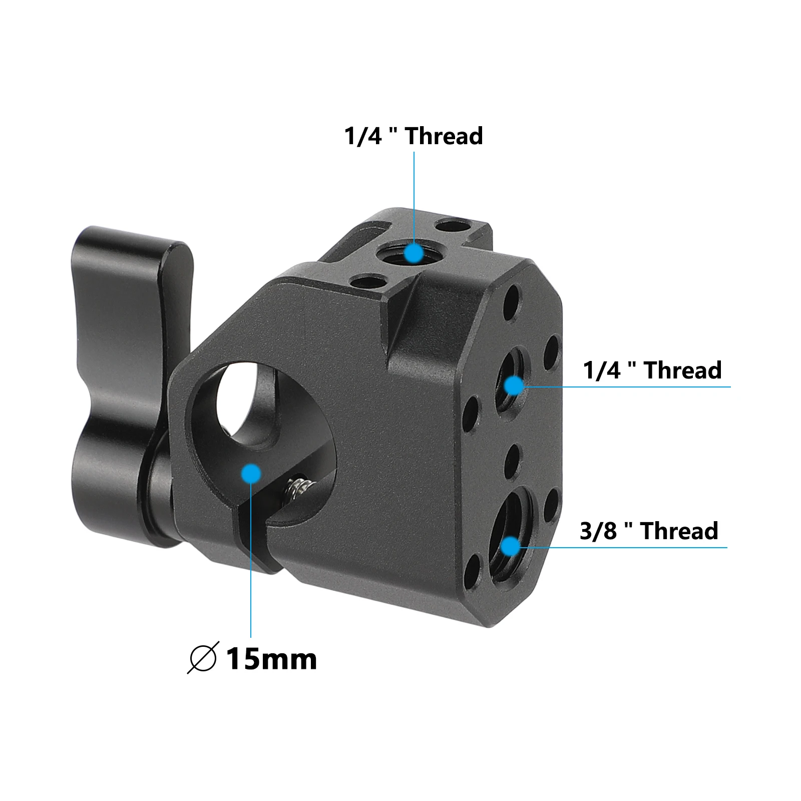 CAMVATE 15mm Rod Clamp with 1/4\