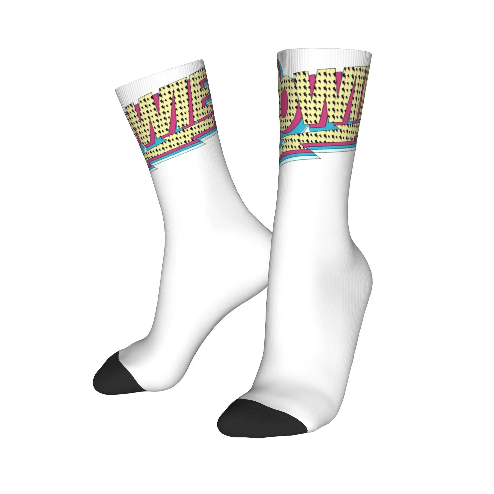 Davids Star Bowied Singer Print Socks Merch for Daily Wear Cozy Retro Musician Printed Socks