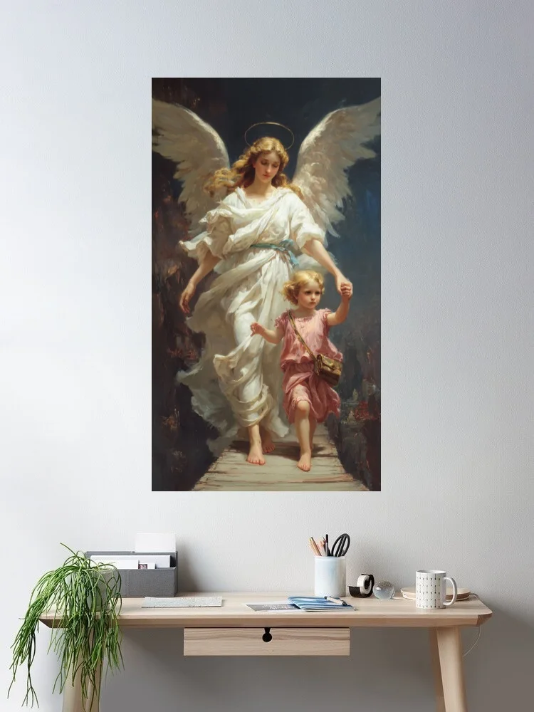 

Angel Girl Canvas POSTER ,Home Decor Wall art painting
