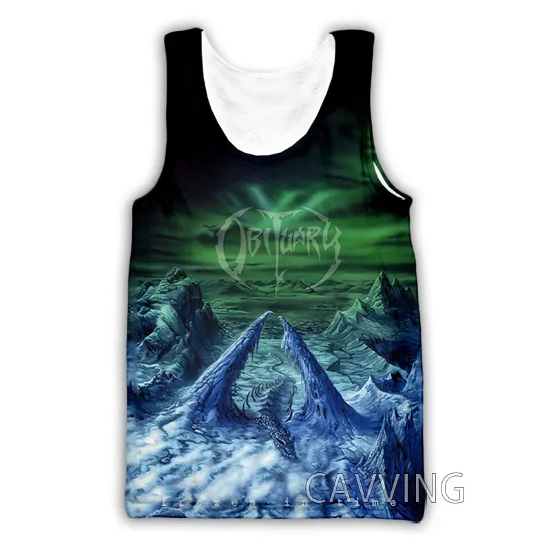 New Fashion Women/Men\'s 3D Print Obituary Rock Tank Tops Harajuku Vest Summer Undershirt Shirts Streetwear