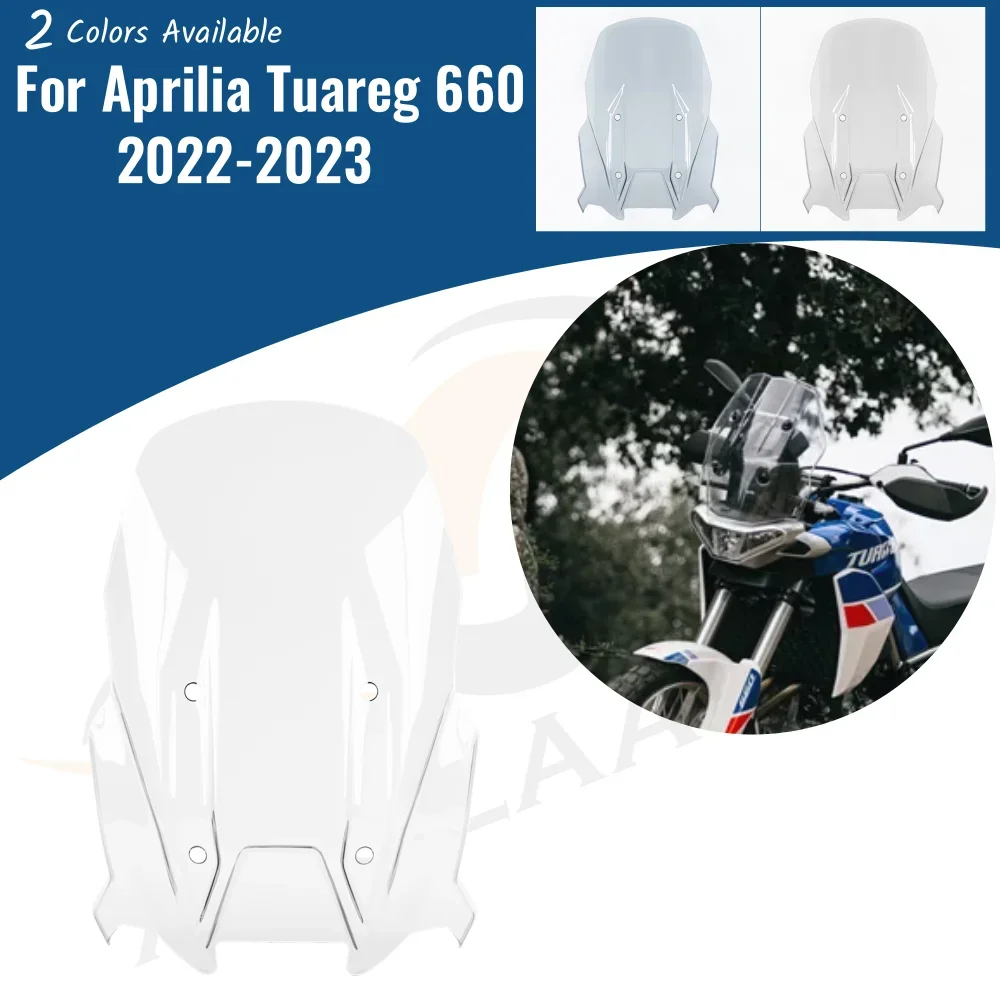

Motorcycle Front Screen Wind Shield For Aprilia Tuareg 660 2022 2023 Tuareg660 Windshield Windscreen Air Deflector Accessories