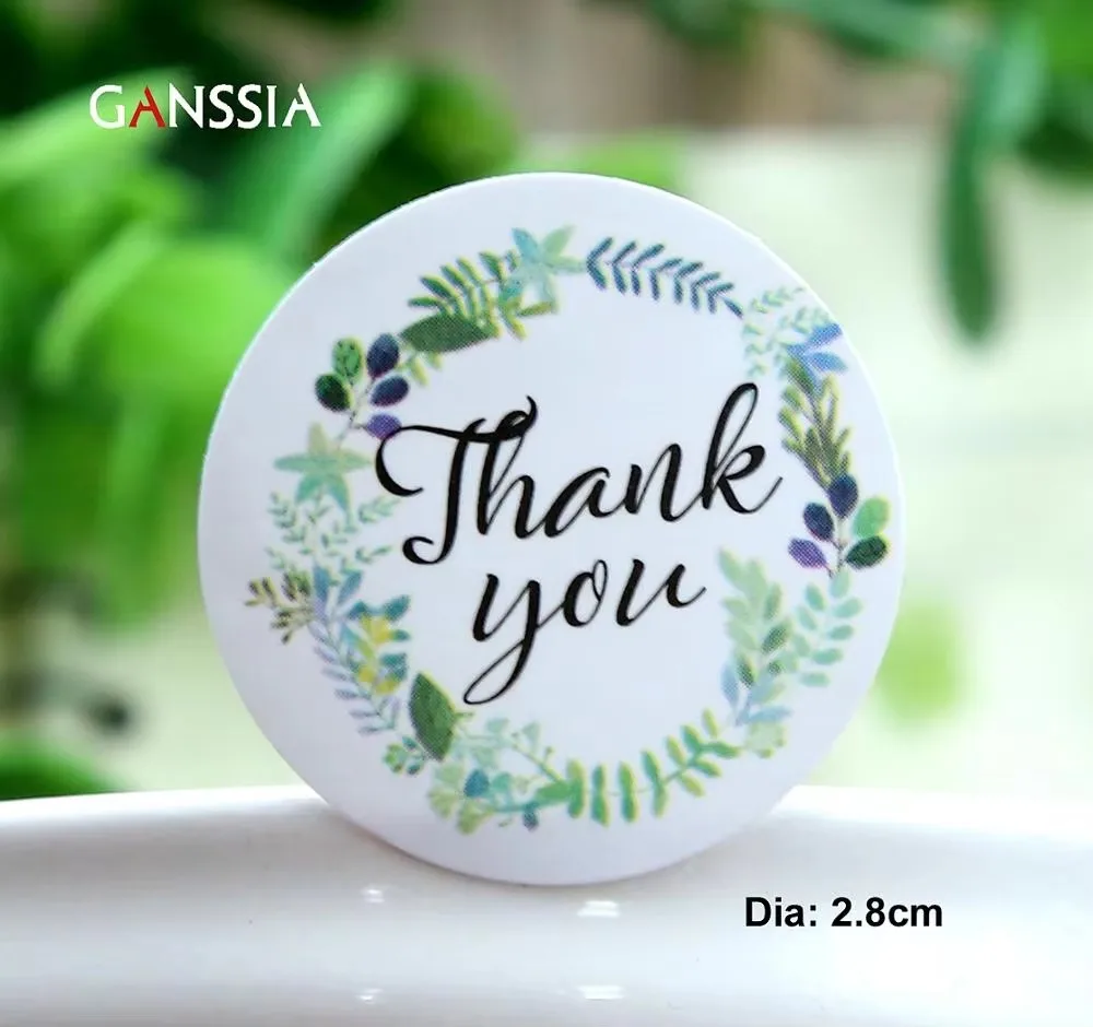 100pcs/lot Thank you Gift seal Stickers Thank you series stationery sticker Homemade bakery supplies Packing label (SS-1002)
