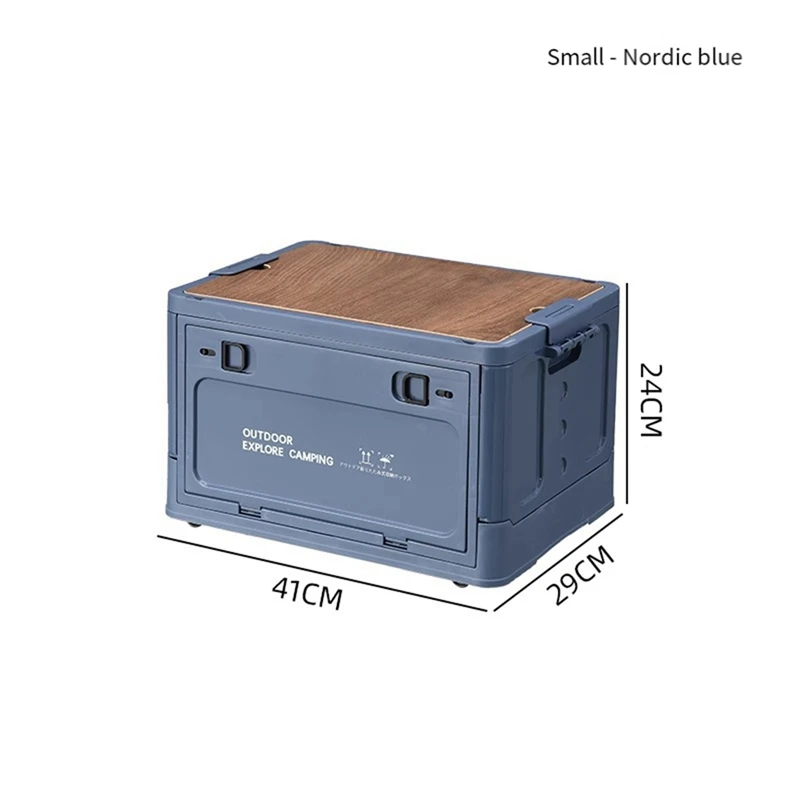 Outdoor Camping Folding Tourist Table Storage Box Car Storage Box Outdoor Travel Storage Camping Equipment Blue, S-ABHG