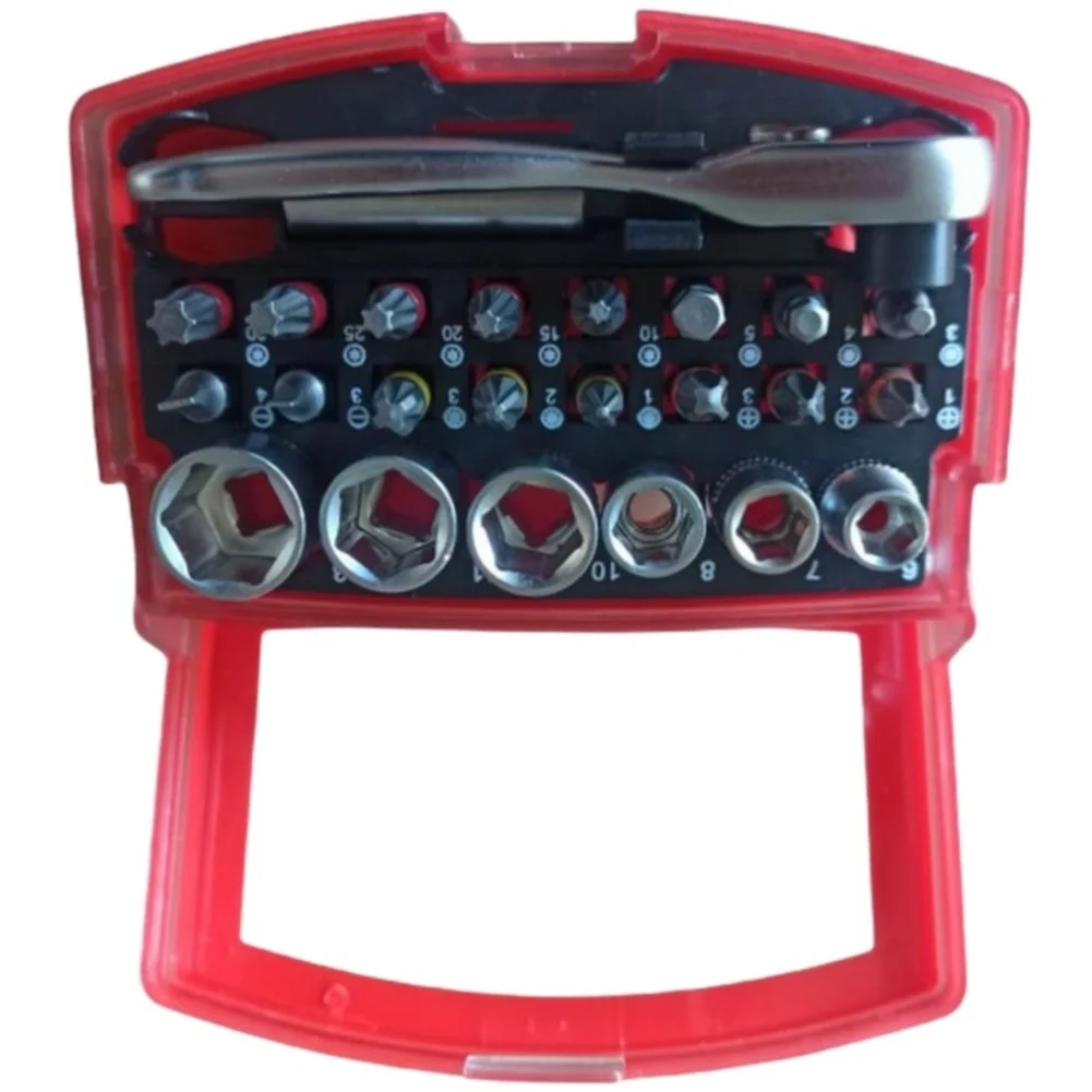 24 Piece Electric Screwdriver Bit Kit in For s2 Steel with Fast-Change Shank for Phillips Slotted Hex and Torx Applications