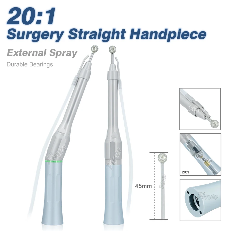 Dental Osteotomy Handpiece 20 Degree Surgical Straight Handpiece for Dental Implant Sinus Lifting Bone ENT Lumbar Surgery