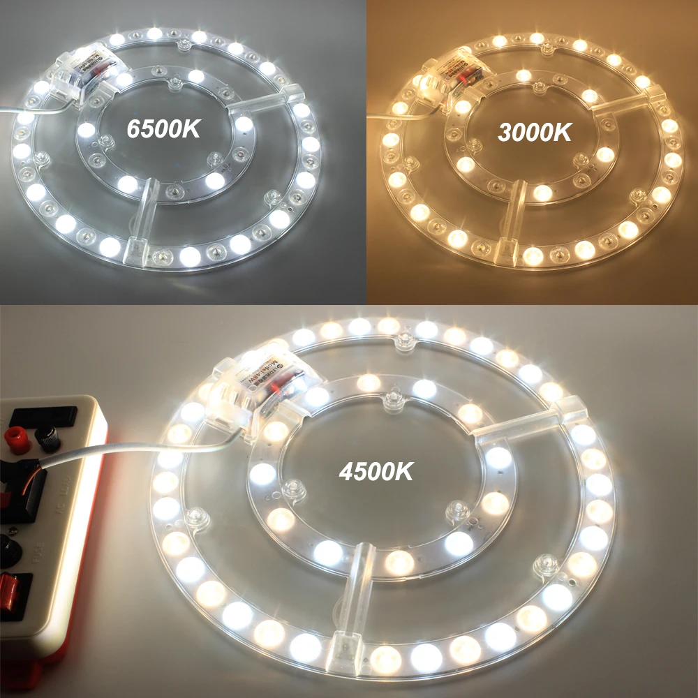 Luces Led redondas de 48W/72W, módulo magnético de luz, tubo CIRCULAR de repuesto, lámpara de techo magnética