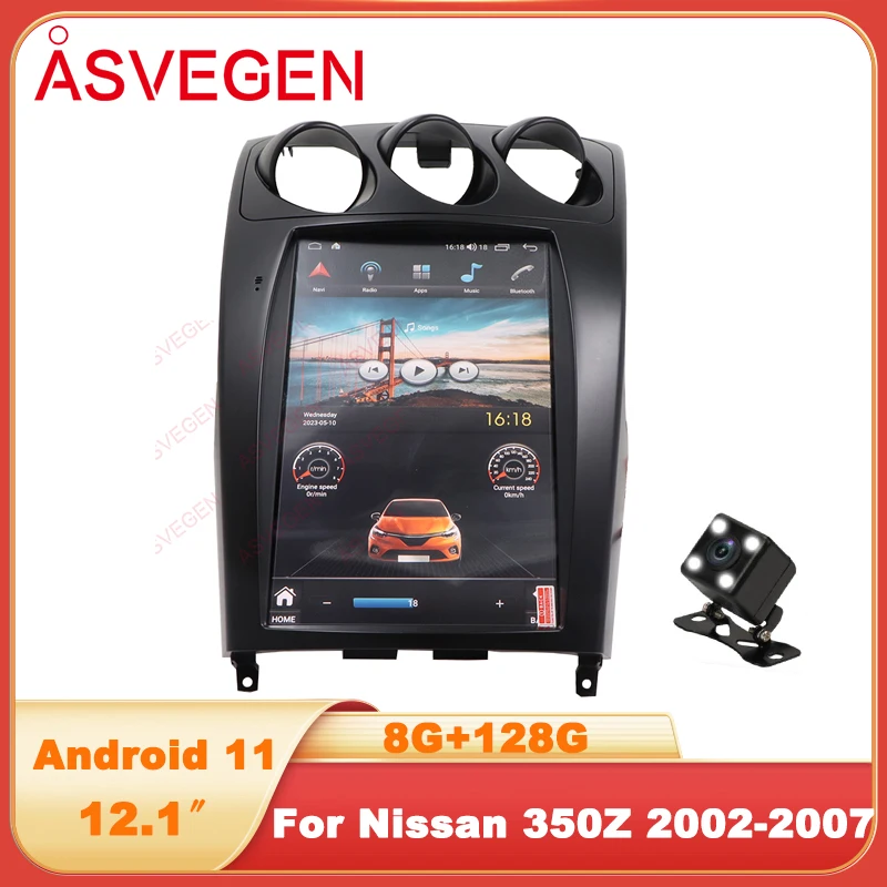 

12.1" Android 11 Car Radio Player For Nissan 350Z 2002-2007 Multimedia Auto Audio Stereo Video GPS Navigation CarPlay Screen