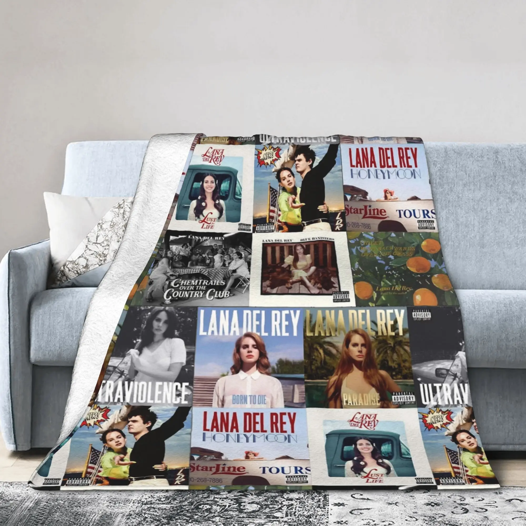 Lana Del Rey Blanket Coral Fleece Plush Spring/Autumn  Portable Super Warm Throw Blanket for Bed Car Quilt