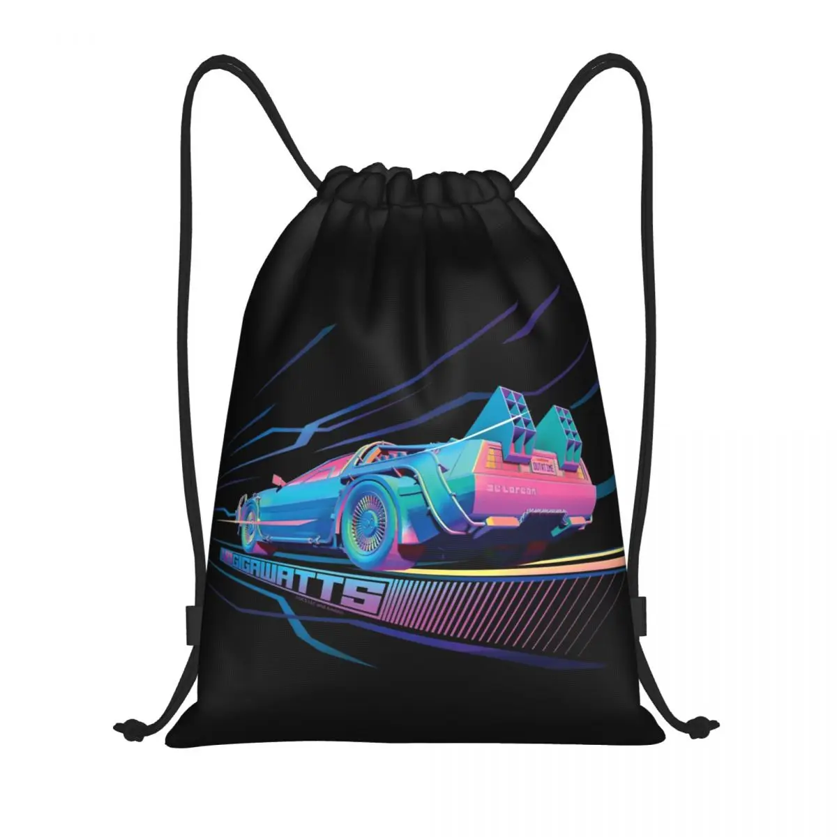 Custom Back To The Future Drawstring Bags Women Men Lightweight Gigawatts Sports Gym Storage Backpack