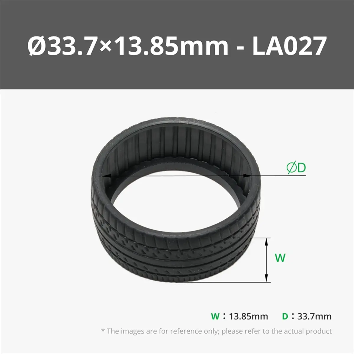 A99X For CyberBrick 4PCS Ø33.7x13.85mm Rubber Tires Printed Model Components