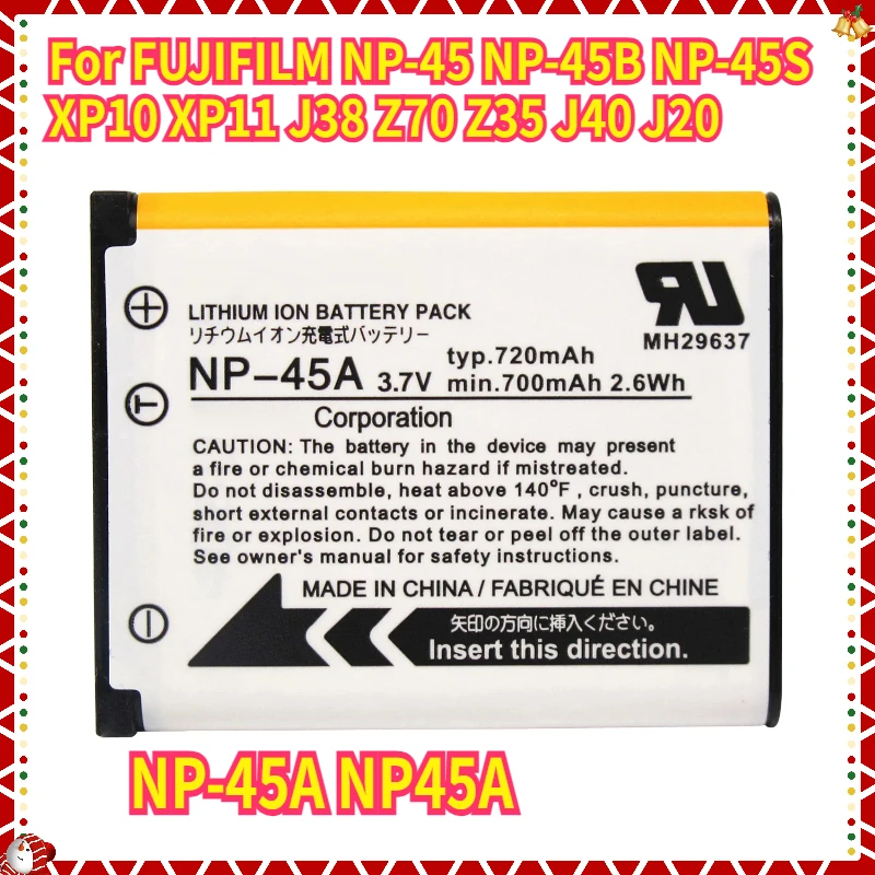 

NP-45A NP45A Replacement Battery For FUJIFILM NP-45 NP-45B NP-45S XP10 XP11 J38 Z70 Z35 J40 J20 Batteries