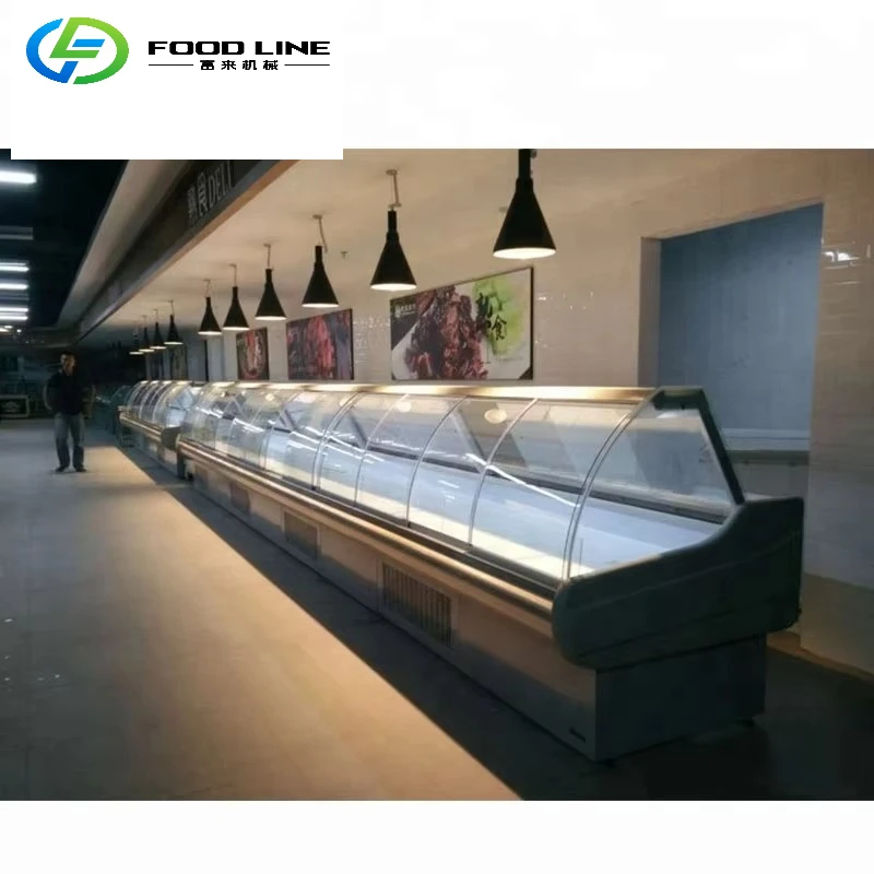 Customized Deli Cases Hot Food Display Cabinet Commercial Meat Deli Display Freezer Refrigerated